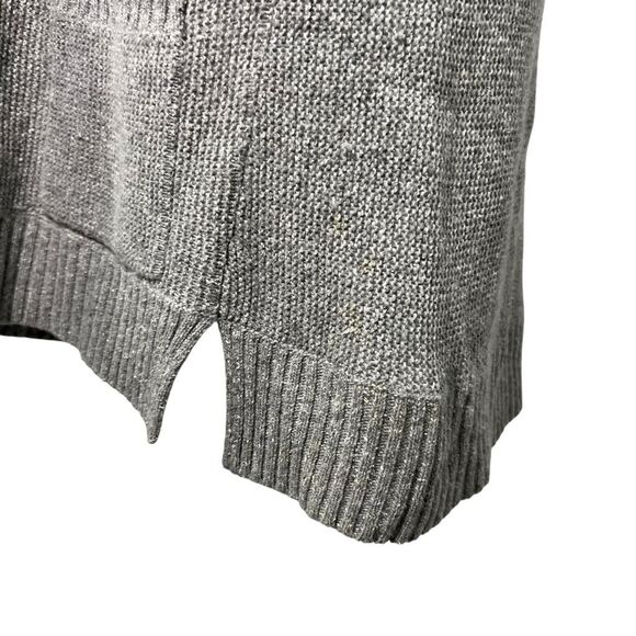 Eileen Fisher Silk Wool Blend Knit Short Sleeve Medium Tunic in Gray Sweater - Picture 8 of 12